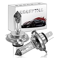 Asasytal 24V H4 P43t 75/70W Halogenlampen,LKW/LKW Scheinwerferlampe 64196 Gelbes Hi/Lo Beam Licht, Ersatz für 24-V-Schwerlastfahrzeuge, Busse und Baufahrzeuge, 2 Stücke