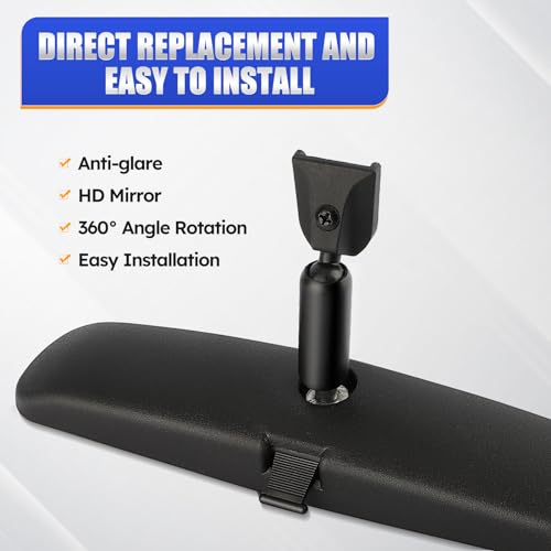X4Xz 10.5" UNIVERSAL REAR VIEW MIRROR 10.5 Inch Rear View Mirror, Interior Rearview Mirror Kit Universal Fit Type Compatible thumb #5