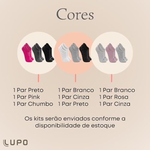 Kit Com 9 Pares De Meias Lupo Sport Soquete Femininas Invisível Original Ref. 3271…