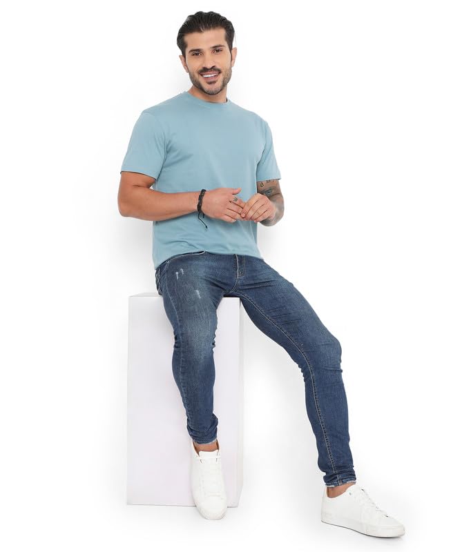 Image of Rivolta Men's Solid Regular Fit T-Shirt