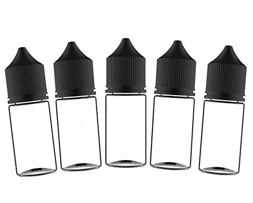 Chubby Gorilla V3 Lot de 10 Bouteilles de 30 ML en Plastique pour Licorne pour liquides, huiles et e-liquides, avec Compte-Gouttes – 30 ML (Bouteille Transparente avec Bouchon Noir)