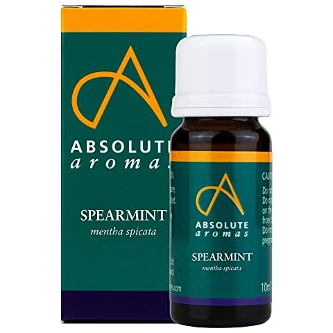 Absolute Aromas Spearmint (mentha spicata) Essential Oil 10ml - 100% Pure, Natural, Undiluted and Cruelty-Free - For use in Diffusers and Aromatherapy Blends 10 ml (Pack of 1) Cover