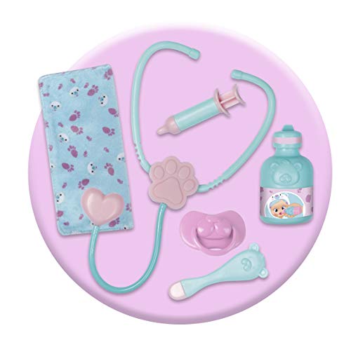 CRY BABIES Kristal le poupon à soigner | Poupée interactive qui pleure de vraies Larmes avec kit de docteur et pyjama - Poupon idéal pour enfants, à partir de 3 ans