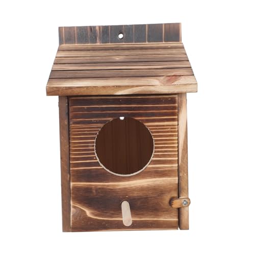 MERRYHAPY 木製バードフィーダー 鳥の巣箱 ガーデニングアクセサリー 外観デザインが美しい 鳥たちに優しい自然な環境を提供