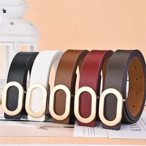 Belt for Women Round Square Buckle Pin Buckle Jeans Black Belt Chic Brand Designer Leather Belt Female Belts for Women2