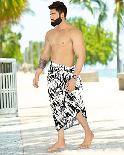 HAPPY BAY Men's Sarong Swim Beach Cover Up Wraps2