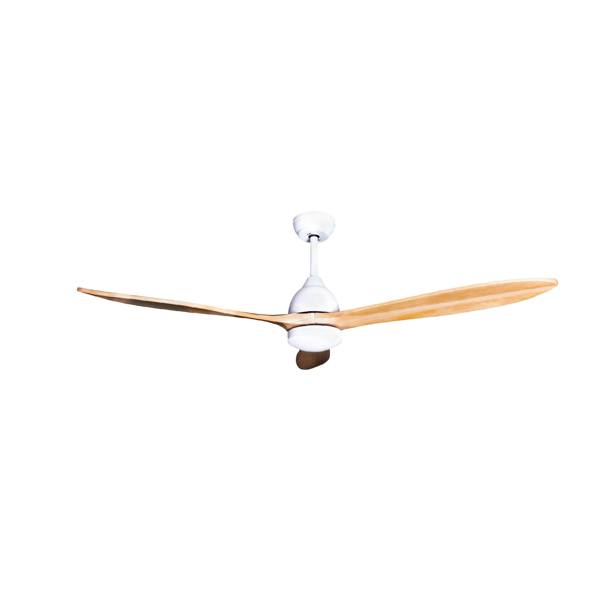 Eclipse Deckenventilator mit Beleuchtung, Leise mit 6 Windstufen, App und Fernbedienung, Sommer und Wintermodus, 3 Holz- Rotorblätter, 4500 m³/h, CTT 3000 K - 6500 K, Modell: Airora XL