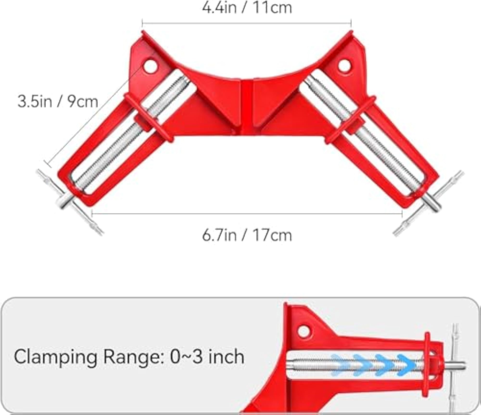 90 Degree Clamps, 4 Pieces Right Angle Carpenter Square