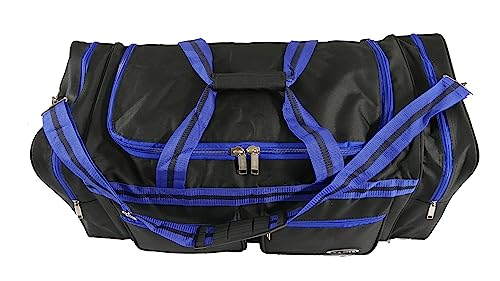 30 Inch Large "E-Z Roll " Travel Duffel Bag/Tote Bag/Sports Bag/Outdoor Camping Bag/Gym Bag in 3 Colors (Black/Blue)3