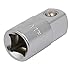 Aexit 3/8-inchx1/2-inch Chrome Hand Operated Tools Vanadium Steel Square Socket Impact Adapter Silver Tone Model:39as485qo509