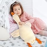TioRacY Ente Kuscheltier PlüSchtier Gans, 50 cm Große Gans Spielzeug, Ideal als Schlafkissen und Dekoration, Kinder und Erwachsene