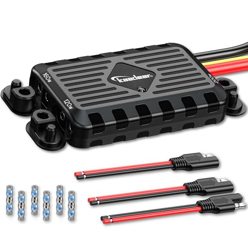 Kaedear(カエディア) バイク SAEコネクター 電源リレー 防水 アクセサリー 電源取り出し 分岐 ACC電源 サーキットブレーカー 3系統 DC12V 480W/40A ダイレクトSAE 分配器 SAEジャンクションリレー KDR-B18