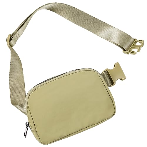 Image of ODODOS Unisex Mini Belt Bag with Adjustable Strap Small Fanny Pack for Workout Running Traveling Hiking, Khaki Green