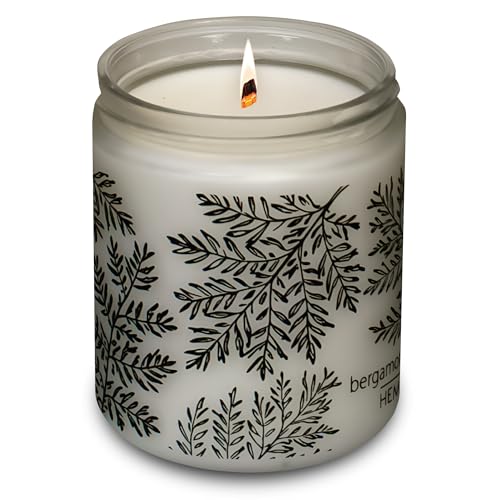 Hemlock Park Bergamot Cedar Frosted Crackling Wood Wick Candle | 8 oz