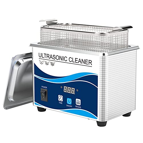 Iyalezirk 800Ml Hogar Reloj Digital Joyas Limpiador UltrasóNico 60W BañEra de Acero Inoxidable Enchufe de la UE