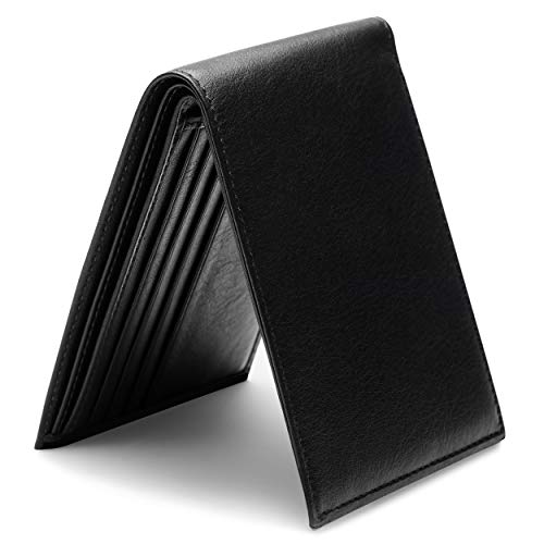 Bosca Men’s Leather Wallet, Nappa Vitello Executive I.D. Wallet For Men With 5 Card Slots, Black2