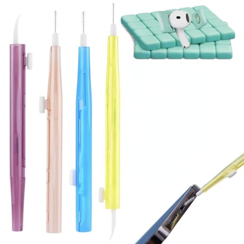 YAYNO 34 Stück Handy Ladebuchse Reinigen Set Reinigungsknete Handy Kopfhörer inkl Handy Reinigungsset Push Pull Reinigungsset für Effiziente Reinigung von Kleinen Öffnungen Mini Reinigungsbürsten