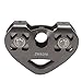 tomvorks Aluminum Alloy Dual Trolley Pulley, High Speed Rotation, Light Weight with Stainless Steel Pulleys for Wire Rope, Suitable for Mountaineering, Rock Climbing - ZWA006