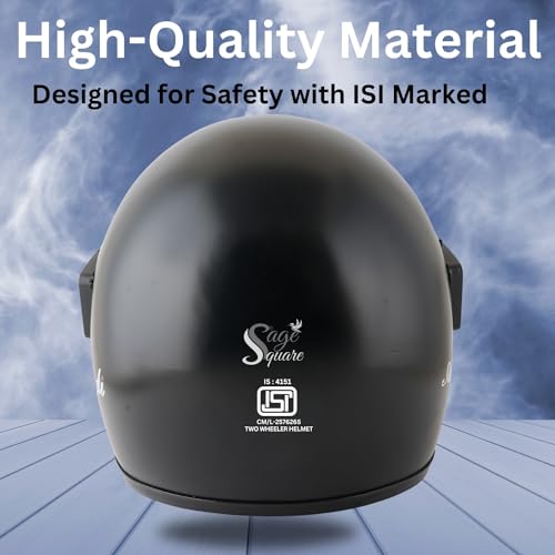 Image of Sage Square Audi Full Face Clear Visor Helmet | ISI Certified | High Standard Safety | Extra Comfort & Stylish