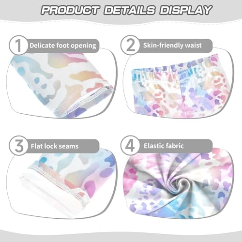 KLL Holographic Leopard Print on Gradient Girls Leggings Stretch Full Length Leg Yoga Pants Exercise3