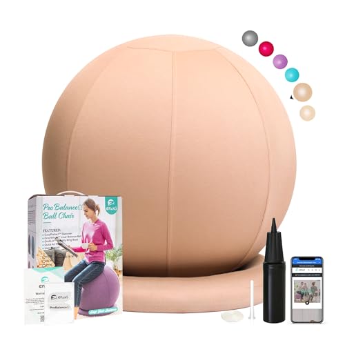 ENOVI ProfiBalance Gymnastikball mit Abdeckung,...