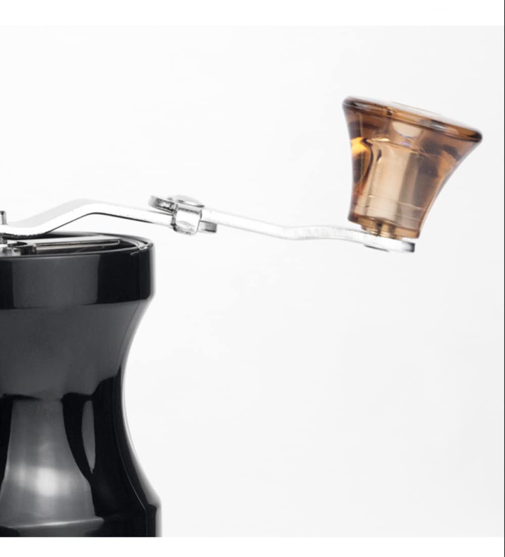 Młynek do kawy domowy młynek do espresso korba ręczna młynek do kawy mały młynek do ziaren kawy mini przenośny zmywalny młynek ręczny (czarny, przezroczysty podstawowy kolor)