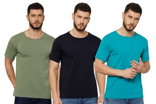 Image of T-Shirt for Men - 100% Cotton Casual T-Shirt | Half Sleeve, Round Neck 4 Way Stretch Fabric | Slim Fit T-Shirt