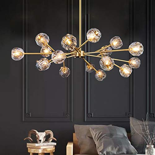 Chandelier branche d'arbre doré illumine votre salon chic - 2