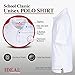 Ideal Uniform White Polo Shirt for Boys & Girls- Unisex Short Sleeve Performance Polo Shirt with Collar, School Uniform Shirt, White, Large