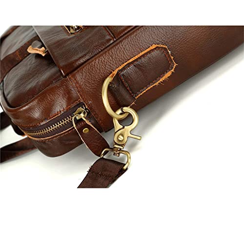 Vintage Canvas Leather Messenger Bag School Shoulder Bag Business Briefcase Satchel4