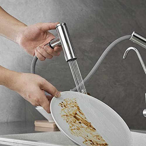 Evite salpicaduras en el fregadero con el grifo de cocina de 3 vías multifunción cromado 5
