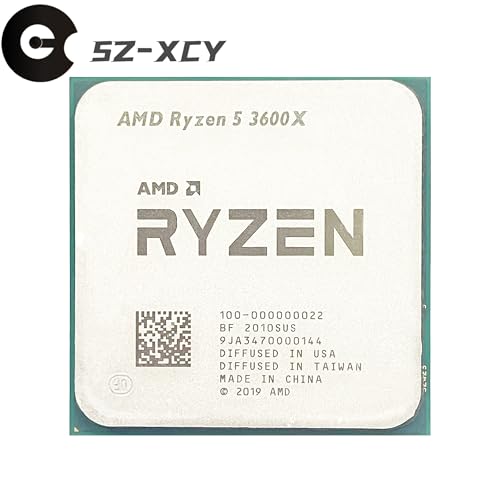 Processeur informatique multithread Ryzen 5 3600X 32Mo cache pour multitâche fluide - 3