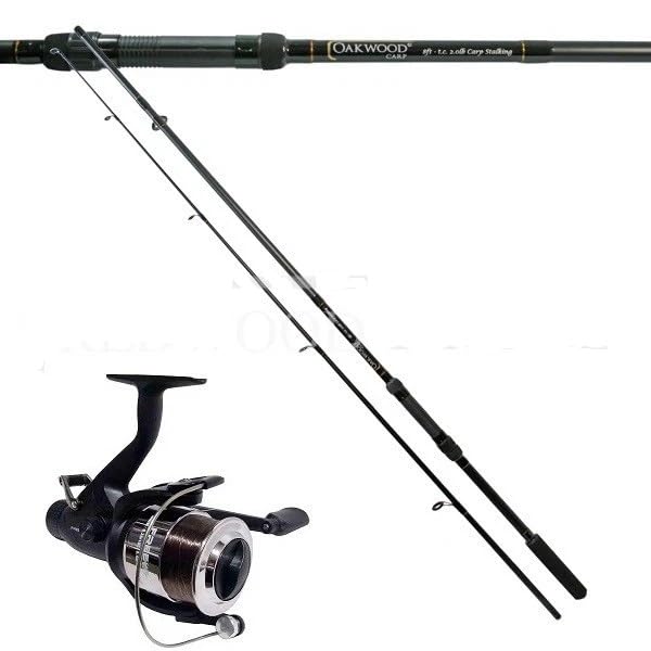 CARP STALKER FISHING ROD 6FT 2PC AND Freespool/B,T,R FISHING REEL
