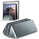 Nulaxy Vertical Laptop Stand, Double Desktop Stand Holder with Adjustable Dock, Compatible with All...