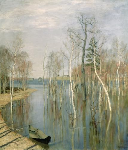 Affiche Toile Spring High Water Levitan peinture huile impression deco bureau 60x90