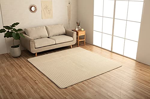 イケヒコ・コーポレーション ラグ カーペット マット レミール 約90×185cm アイボリー パーソナル 1畳 ボリューム 低反発 オールシーズン #3986259