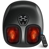 Heycool Foot Massager with Heat,Compression,Vibration, Shiatsu Feet Massager for Plantar Fasciitis,Neuropathy, Heated Foot Massage Warmer, Size 13, Gifts, Remote Control