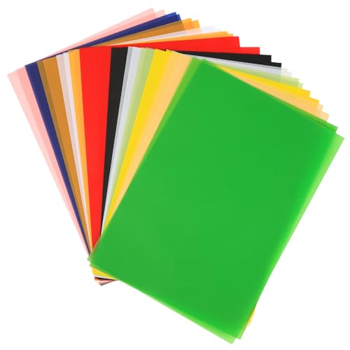 24 Feuilles Papier Calque Coloré 100 g/m², DIN A4 Feuille Calque Papier Dessin Coloré Transparent Imprimable pour Impression de Dessins, Emballages,...