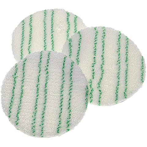 vhbw 3x Polishing Pad compatible with Kärcher FP 303 Floor Polisher - Buffing Wheel Set for Laminate, Green, White Cover