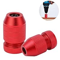 2 Stücke Tiefenanschlag, Tiefenanschlag-Set, Variabel Ø 2-11 mm, BohrStopp aus Alu für Holzbohrer und Holzspiralbohrer, Rot
