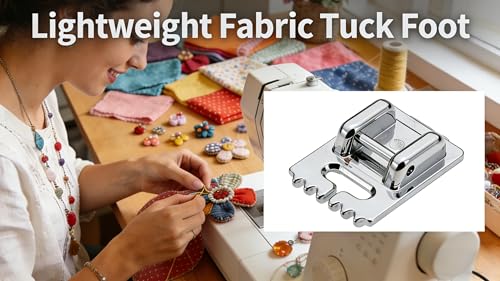 Pie prensatelas Pin Tuck para plisados decorativos miniatura 4
