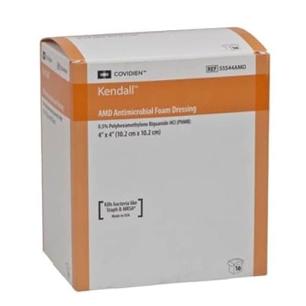 Covidien 55535P Kendall Plus Wound Dressing, Fenestrated, Hydrophilic Foam, 3-1/2" x 3" Size (Pack of 10)