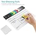 Ribvane Acrylic Movie Film Directors Clapboard, Photography Video TV Cut Action Scene Slate Clapper Board Props with a Magnetic Blackboard Eraser, Two Custom Pens, Cleaning Cloth and Hex Wrench, White