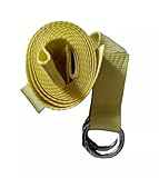 Replacement Appliance Hand Truck Dolly Strap, 2 Piece with Ring and 10 ft Strap, Yellow - for use with Harper Appliance Dolly Hand Truck with Manual Crank