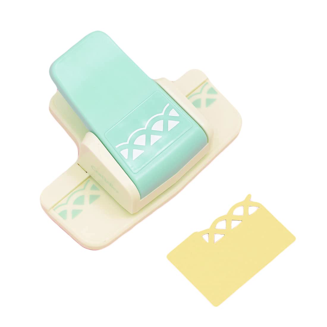 Craftelier - Perforadora de Palanca a Presión para Realizar Bordes Decorativos de Arcos Troquelados en Papeles y Cartulinas Especial para Scrapbooking y Manualidades | Tamaño Aprox 4,5 x 2,95 x 4,8 cm