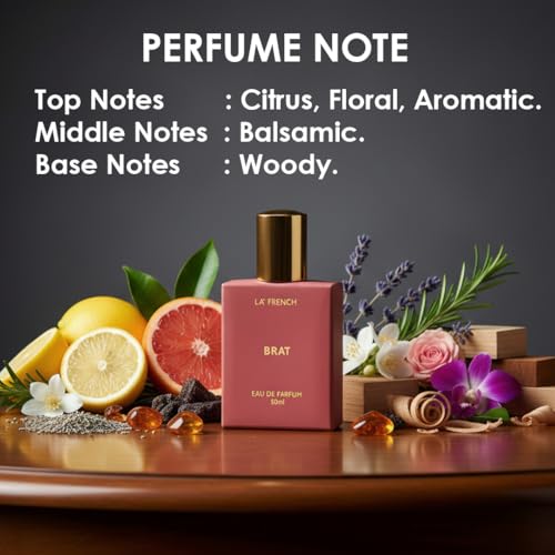 Image of La French Brat Unisex Perfume 50ml | Long-Lasting Premium Fragrance | Citrus, Floral & Woody Notes | Bold Perfume for Men & Women