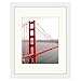 Frametory, 11x14 White Picture Frame - Made to Display Pictures 8x10 with Mat or 11x14 Without Mat - Wide Molding - Pre-Installed Wall Mounting Hardware