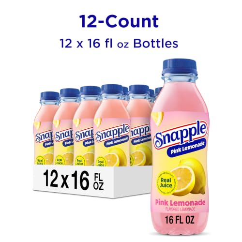 Image of Snapple Pink Lemonade, 16 fl oz recycled plastic bottle, Pack of 12