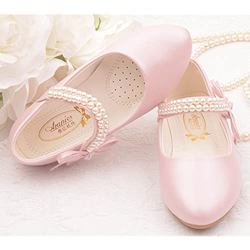 Toddler/Little Kid Girl's Dress Mary Jane Ballet Flats Bow Flower Girl Wedding Party Ballerina Flat Princess Shoes for Girls3