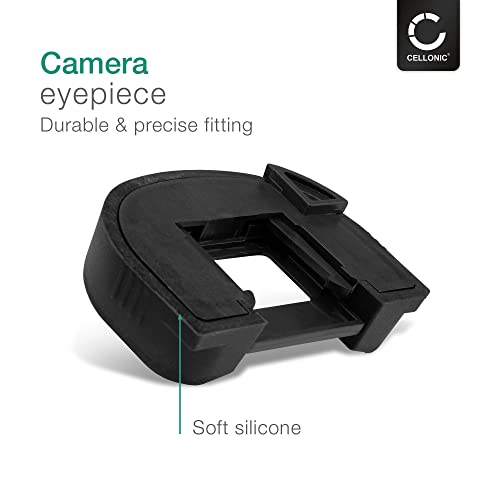 CELLONIC Viewfinder Eyecup Compatible for EC/EC-II Silicone Replacement Anti-Glare EVF Eye Piece View Finder Cover Hood Cap - Image 2